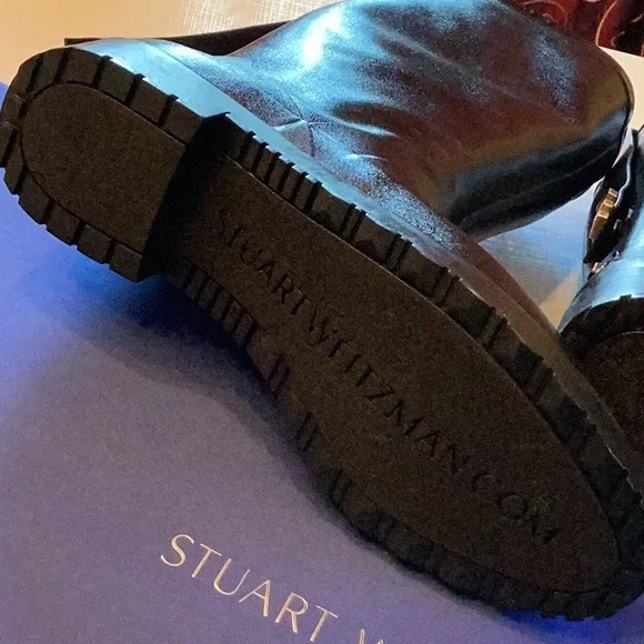 NWT beautiful Stuart Weitzman black rain boots - Picture 4 of 11